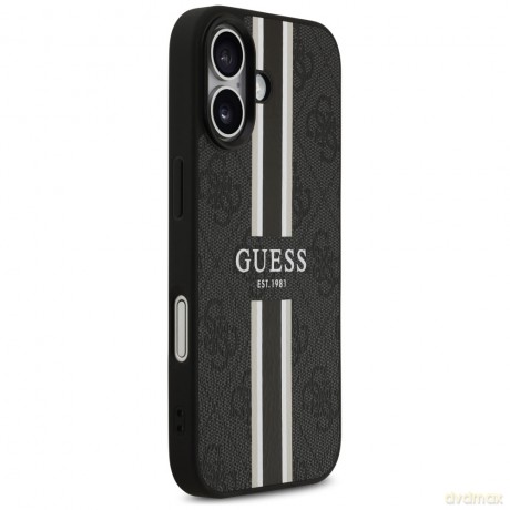 Guess nakładka 4G Printed Stripes MagSafe do iPhone 17 czarna