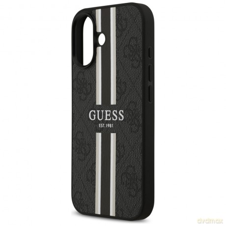 Guess nakładka 4G Printed Stripes MagSafe do iPhone 17 czarna