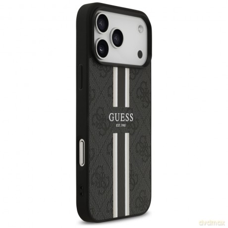 Guess nakładka 4G Printed Stripes MagSafe do iPhone 17 Pro Max czarna