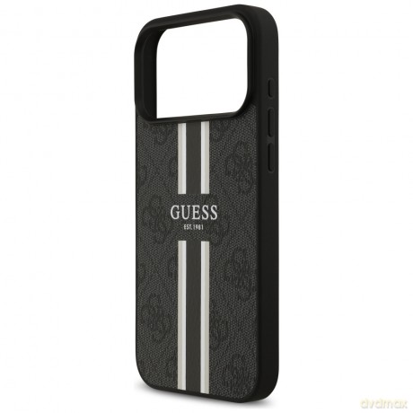 Guess nakładka 4G Printed Stripes MagSafe do iPhone 17 Pro Max czarna