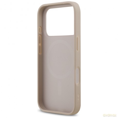 Guess nakładka 4G Printed Stripes MagSafe do iPhone 17 Pro różowa