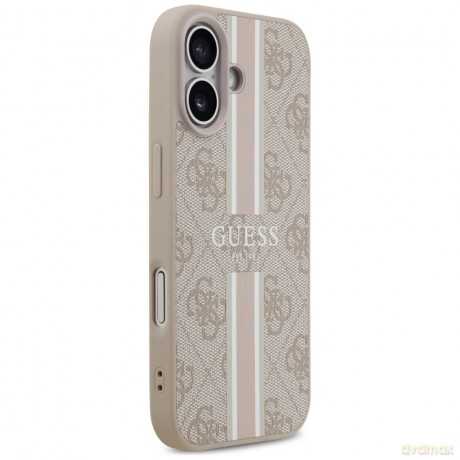 Guess nakładka 4G Printed Stripes MagSafe do iPhone 17 różowa