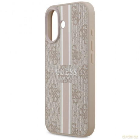 Guess nakładka 4G Printed Stripes MagSafe do iPhone 17 różowa