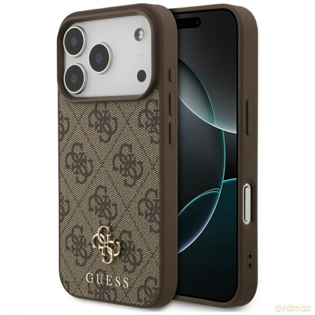 Guess nakładka 4G Small Classic Logo MagSafe do iPhone 17 Pro brązowa