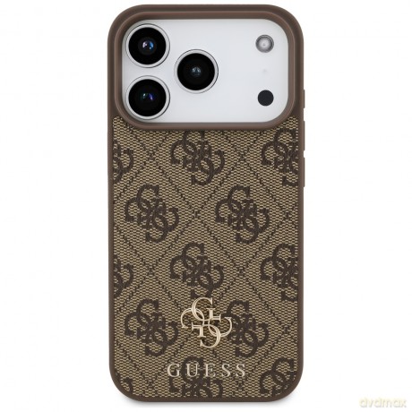 Guess nakładka 4G Small Classic Logo MagSafe do iPhone 17 Pro brązowa