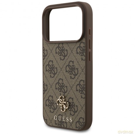 Guess nakładka 4G Small Classic Logo MagSafe do iPhone 17 Pro brązowa