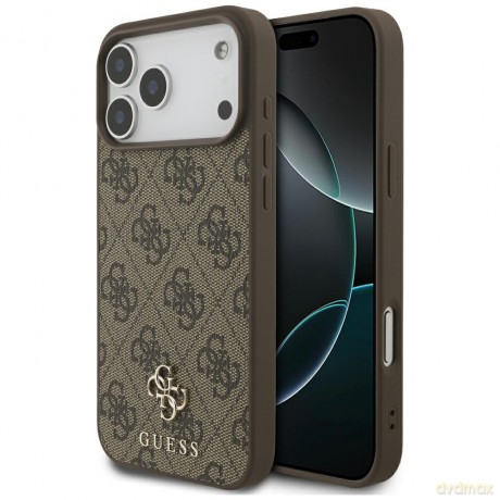 Guess nakładka 4G Small Classic Logo MagSafe do iPhone 17 Pro Max brązowa