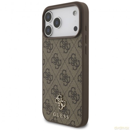 Guess nakładka 4G Small Classic Logo MagSafe do iPhone 17 Pro Max brązowa