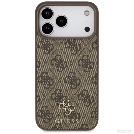 Guess nakładka 4G Small Classic Logo MagSafe do iPhone 17 Pro Max brązowa