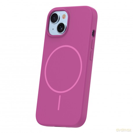 Nakładka Silicone Thin Mag do iPhone 14 6,1" fuksja