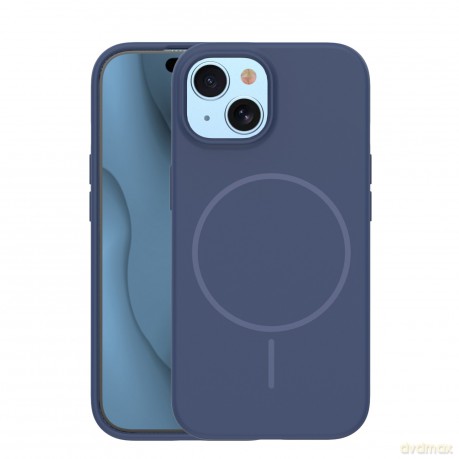 Nakładka Silicone Thin Mag do iPhone 15 6,1" ciemnoniebieska