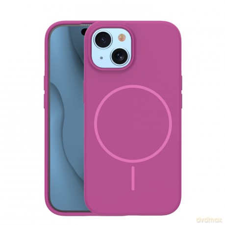 Nakładka Silicone Thin Mag do iPhone 15 6,1" fuksja