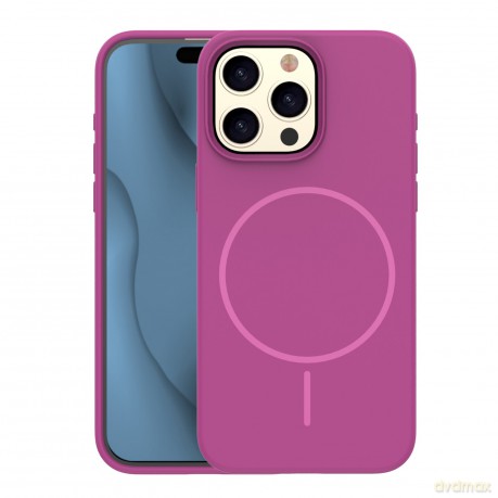 Nakładka Silicone Thin Mag do iPhone 16 Pro 6,3" fuksja