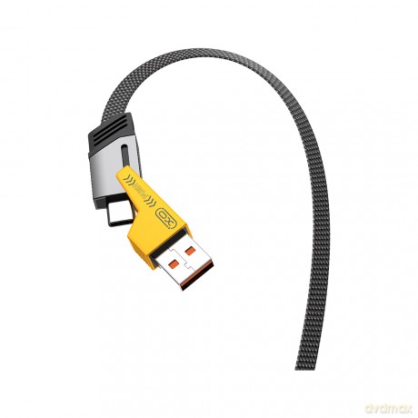 XO kabel NB283 4w1 USB-C - Lightning + USB - USB-C 60W 1,0m szary
