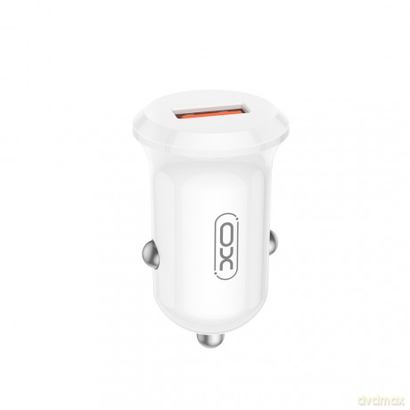 XO ładowarka samochodowa CC68 18W QC 1x USB biała