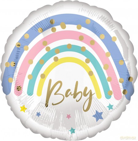 Balon foliowy 18 quot; Pastel Tęcza Baby