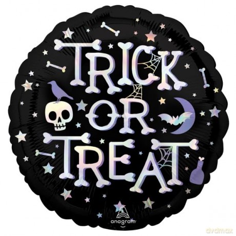 Balon foliowy Halloween Trick or treat 45cm