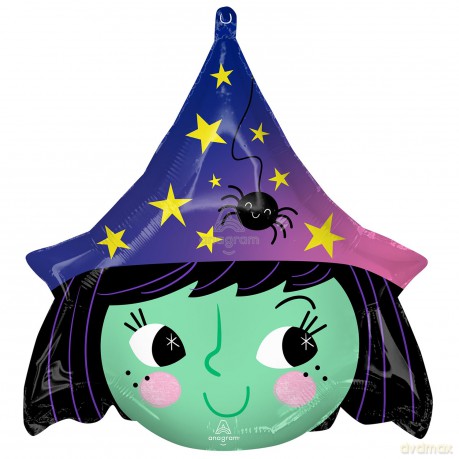 Balon foliowy Halloween Witch Wiedźma 48cmx48 cm