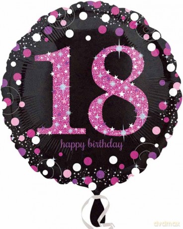Balon foliowy Happy Birthday 18 45cm