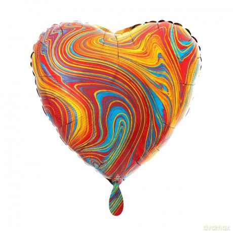 Balon foliowy kolorowe serce 45cm