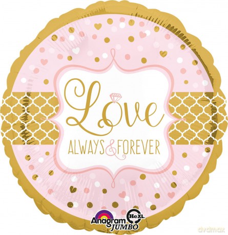 Balon foliowy Love Always amp; Forever 71 x 71 cm