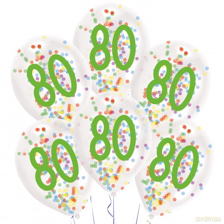 Balony quot;80 quot; 27.5cm 6szt