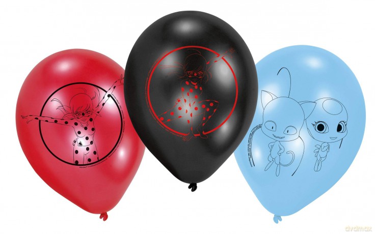 Balony urodzinowe Miraculum - 23 cm - 6 szt.