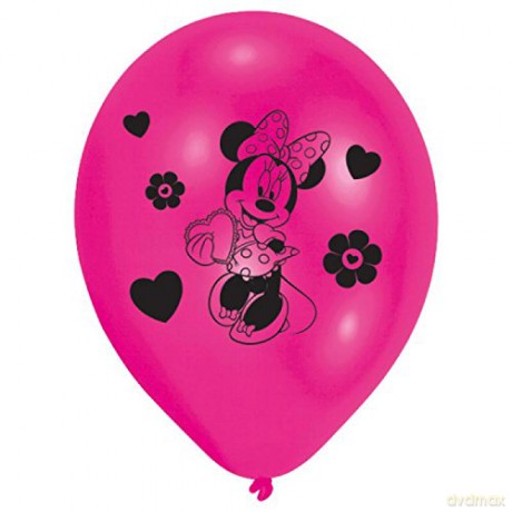 Balony urodzinowe Myszka Minnie - 25 cm - 10 szt