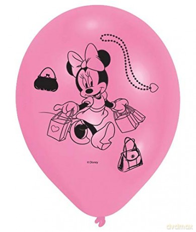 Balony urodzinowe Myszka Minnie - 25 cm - 10 szt