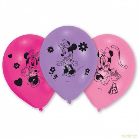 Balony urodzinowe Myszka Minnie - 25 cm - 10 szt