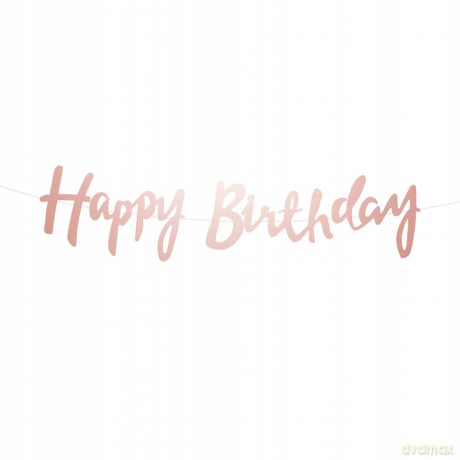 Baner happy birthday rose gold 1,1m 510203