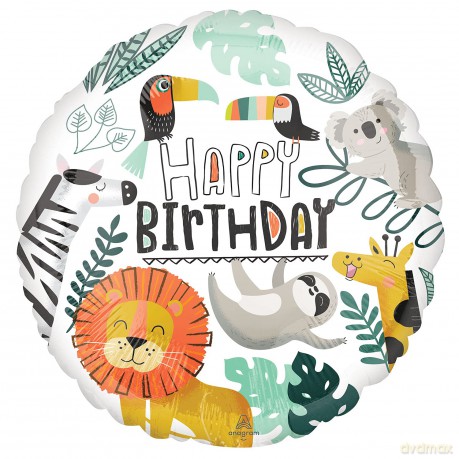 BFK Balon foliowy 18 quot; CIR - Get Wild Birthday