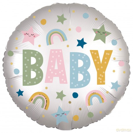 BFK Balon foliowy 18 quot; CIR- Natural Baby S40, zapakowany