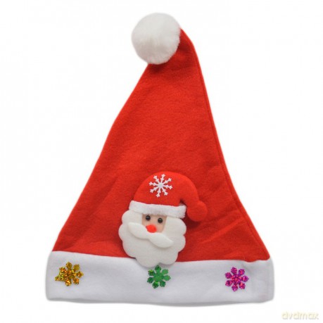 Czapka świętego Mikołaja - z ozdobami 31x25 cm NT1555