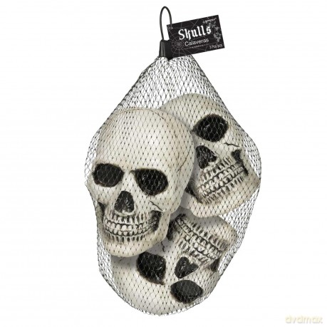 Czaszka dekoracyjna 3szt Halloween