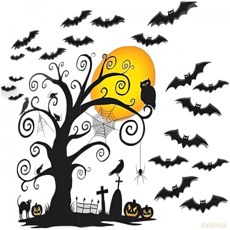 Dekoracja ścienna STRASZNE DRZEWO na Halloween