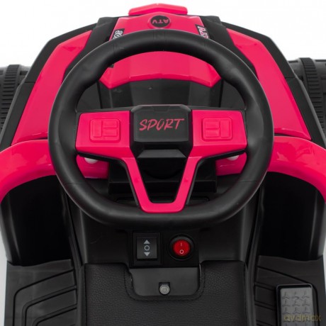 Dziecięcy elektryczny jeździk BabyMixRuggy z prowadnikiem czerwony