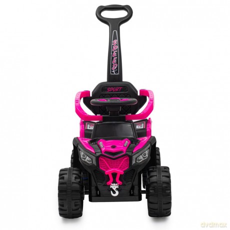 Dziecięcy elektryczny jeździk BabyMixRuggy z prowadnikiem różowy