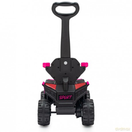 Dziecięcy elektryczny jeździk BabyMixRuggy z prowadnikiem różowy