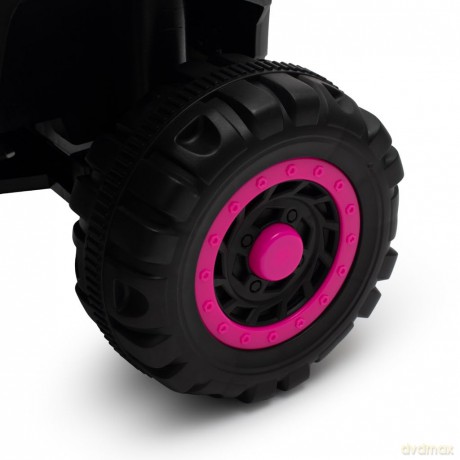 Dziecięcy elektryczny jeździk BabyMixRuggy z prowadnikiem różowy