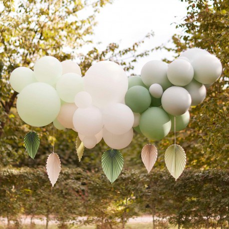 Girlanda balonowa Mix It Up z wiszącymi wachlarzami z papieru