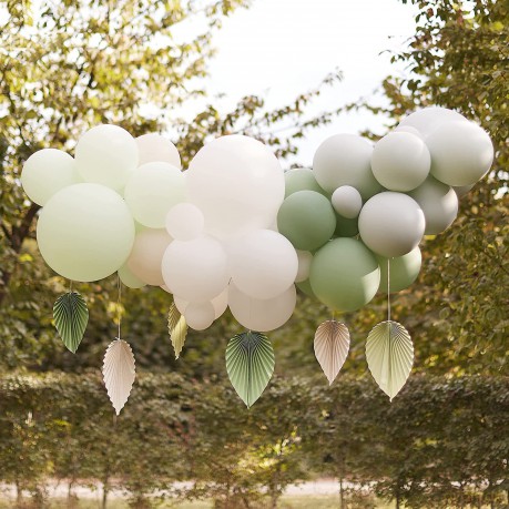 Girlanda balonowa Mix It Up z wiszącymi wachlarzami z papieru