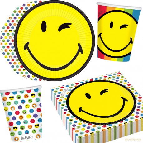 Gwizdki papierowe x 8 Smiley