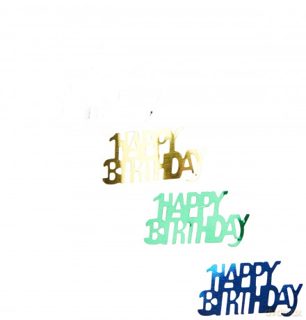Konfetti Urodzinowe 14 g quot;Happy birthday quot; Metaliczne, kolorowe