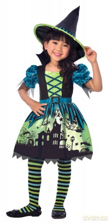 Kostium Czarownica dla dziewczynki Halloween