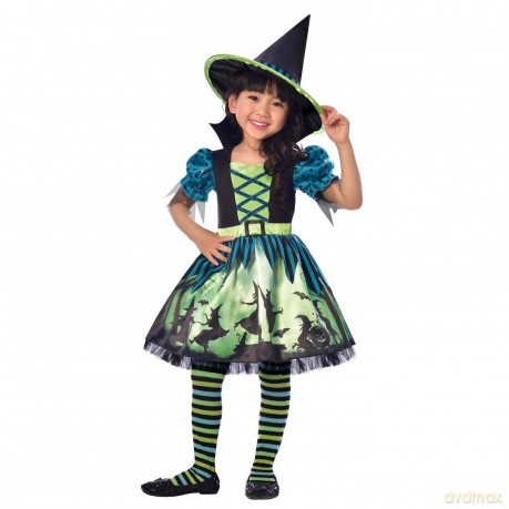 Kostium Czarownica dla dziewczynki Halloween