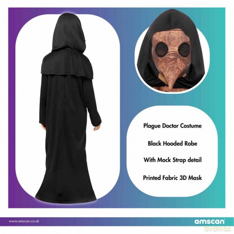 Kostium dziecięcy Doktor Plagi Czarna Śmierć Halloween