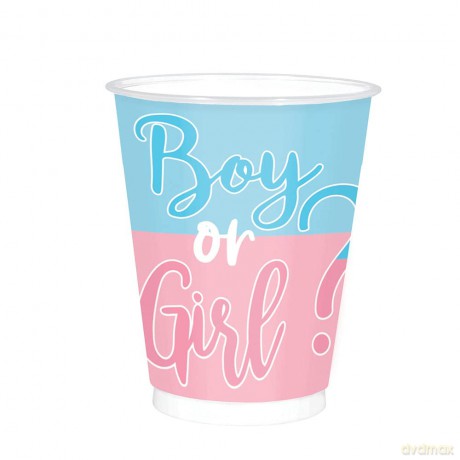 Kubeczki Boy or Girl na Baby Shower - 250 ml - 8 szt.