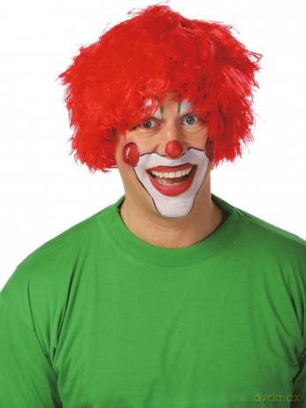 Peruka - Peruka Clown czerwona
