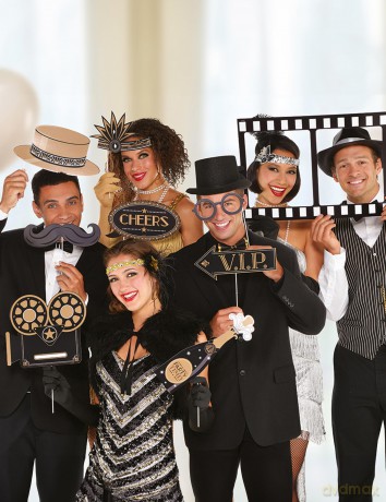 Rekwizyty Jumbo do fotobudki Hollywood 12 szt